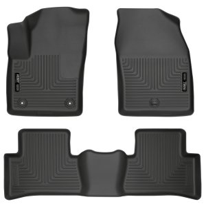 Toyota C-HR Floor Mats - Front + Rear - Husky Liners - Weatherbeater - Black - `18-`27 Toyota C-HR Floor Mats - Front + Rear - Husky Liners - Weatherbeater - Black - `18-`27